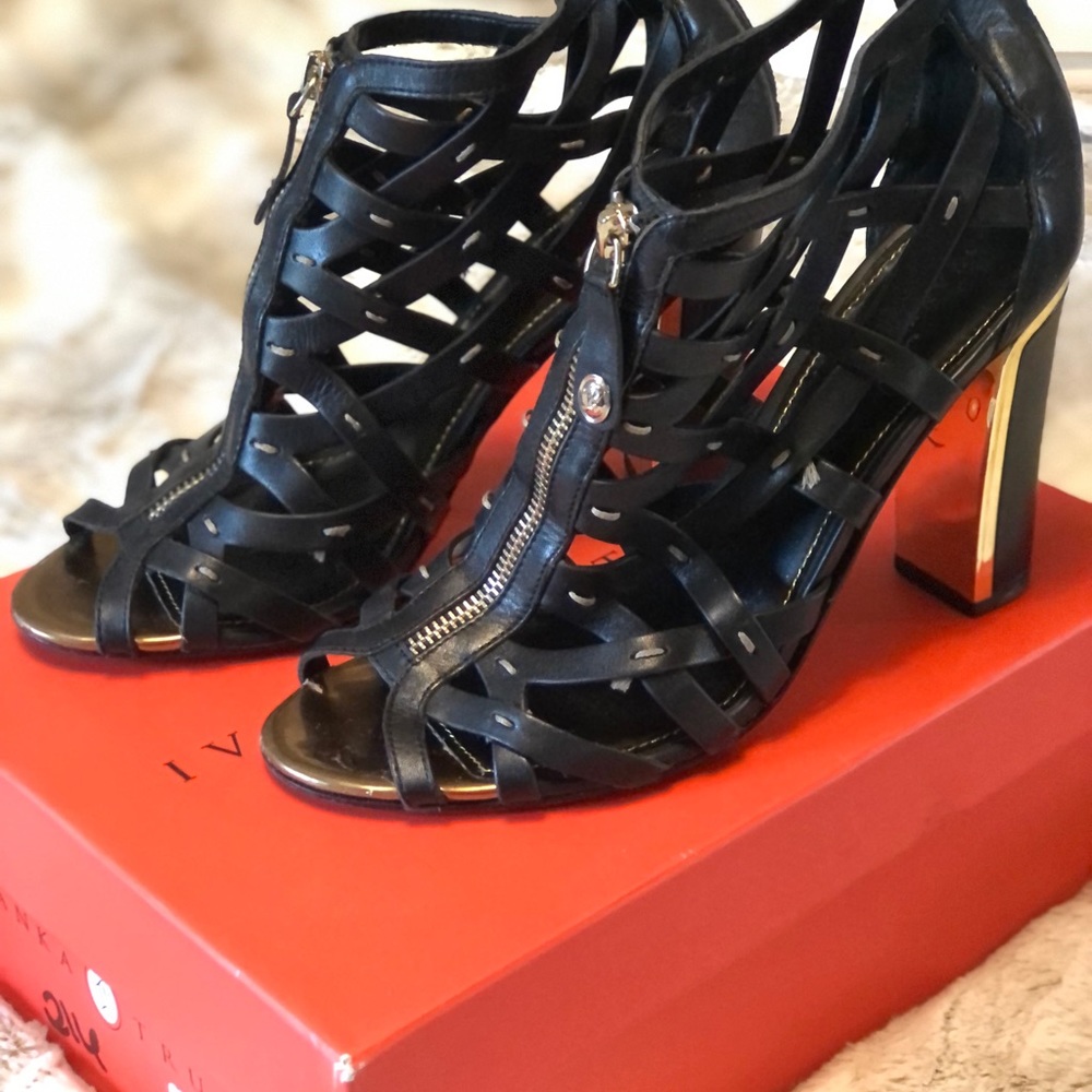 Ivanka Trump Black Leather Erica Heel